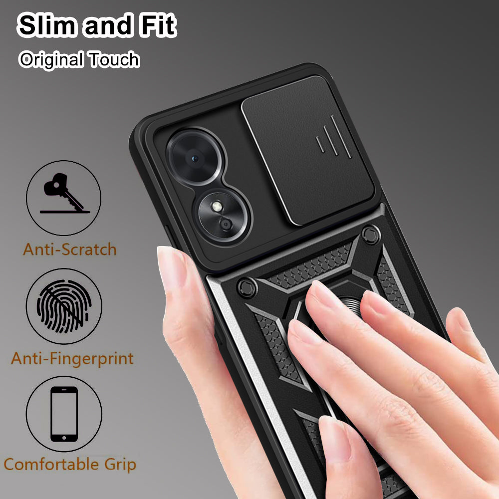 Husa de protectie Techsuit CamShield Series compatibil cu Oppo A17, Negru