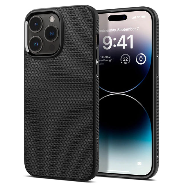 Husa de protectie Spigen Liquid Air (ACS04957) compatibil cu iPhone 14 Pro, Negru Mat