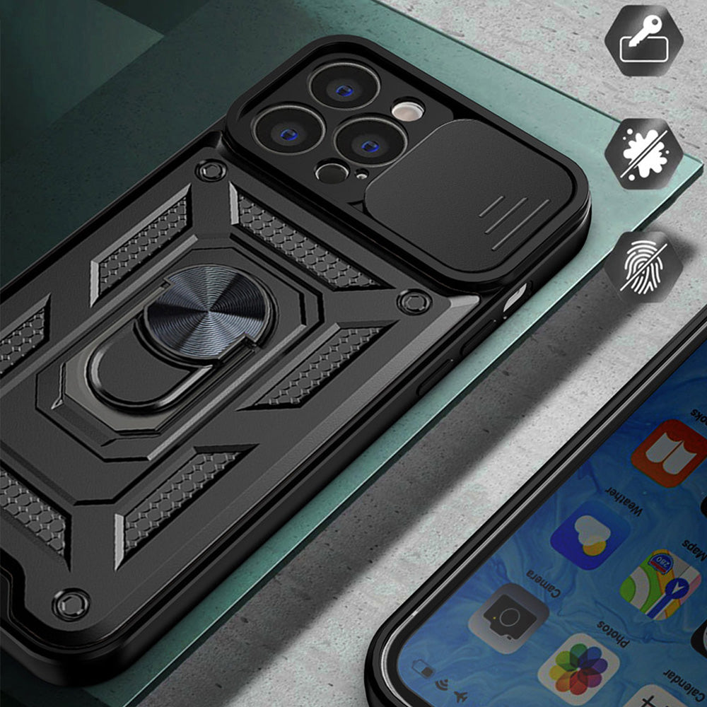 Husa de protectie Techsuit CamShield Series compatibil cu iPhone 13 Pro, Negru