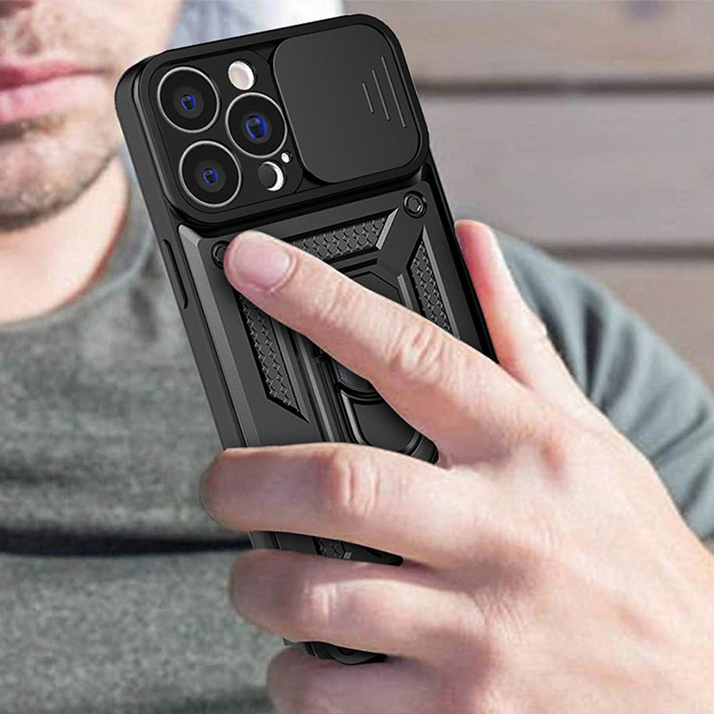 Husa de protectie Techsuit CamShield Series compatibil cu iPhone 13, Negru