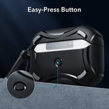 Casti ESR Cyber Armor Tough Case HaloLock, Apple AirPods Pro 1 / 2, Negru