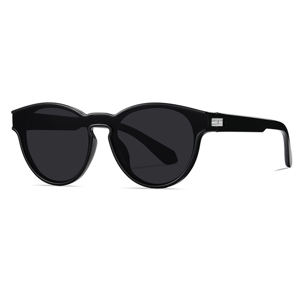 Techsuit Sunglasses Polarised TR90 (TR7545), UV Protection, Bright Black / Gri