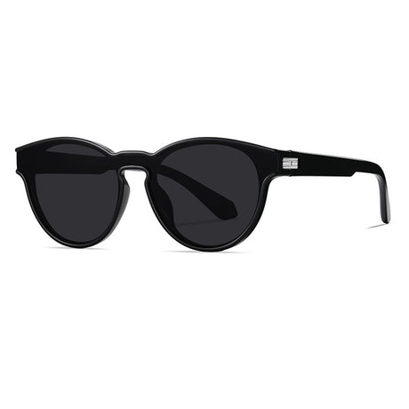 Techsuit Sunglasses Polarised TR90 (TR7545), UV Protection, Bright Black / Gri