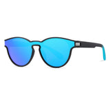 Techsuit Sunglasses Polarised TR90 (TR7545), UV Protection, Negru Mat / Blue Green