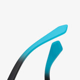 Techsuit Sunglasses Polarised TR90 (TR7545), UV Protection, Negru Mat / Blue Green
