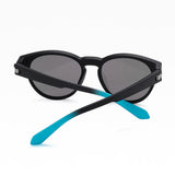Techsuit Sunglasses Polarised TR90 (TR7545), UV Protection, Negru Mat / Blue Green