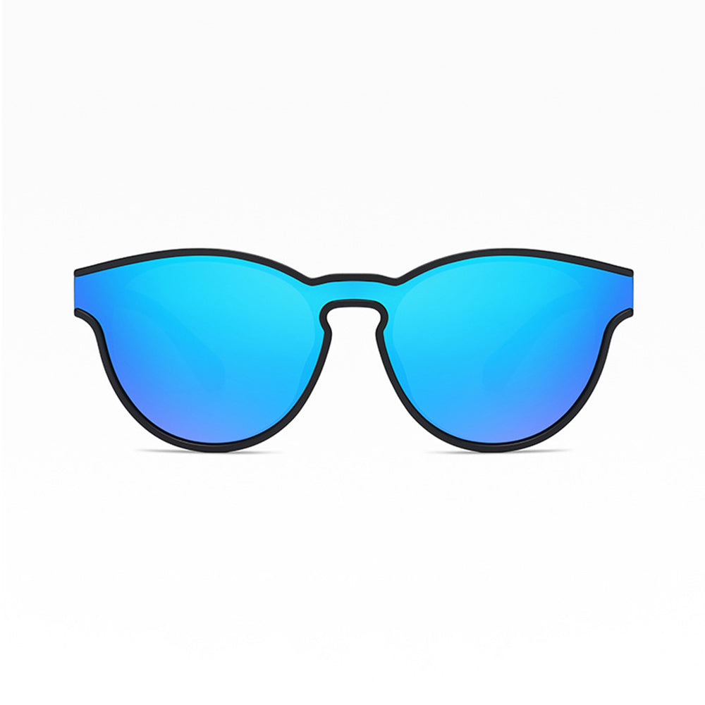 Techsuit Sunglasses Polarised TR90 (TR7545), UV Protection, Negru Mat / Blue Green