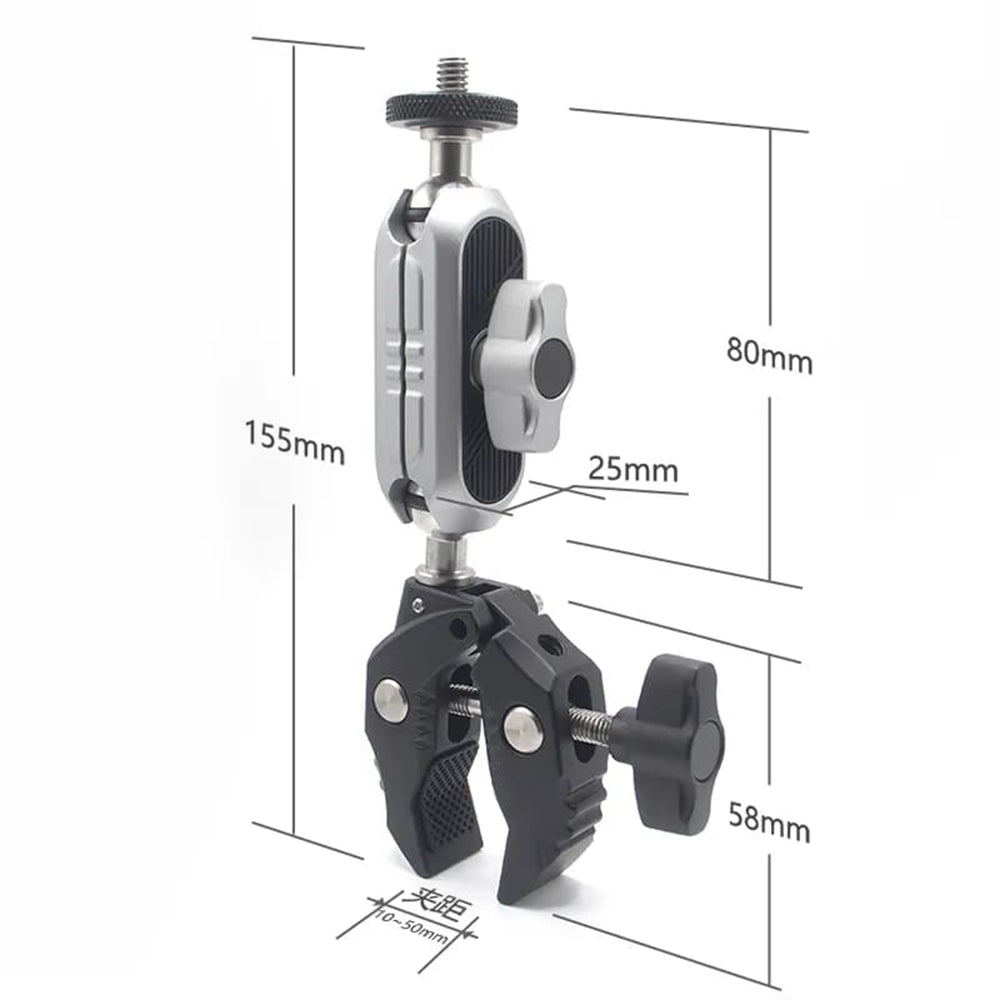 Suport Techsuit Bike Handlebar (JX-006), for GoPro, 1/4 Screw, Multifunctional, Negru