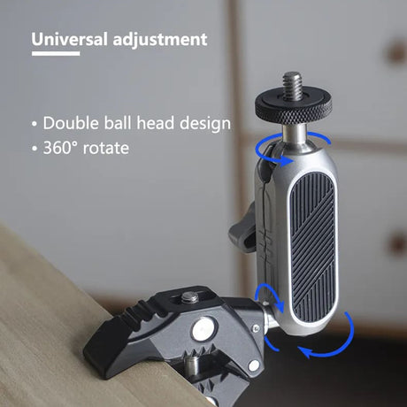 Suport Techsuit Bike Handlebar (JX-006), for GoPro, 1/4 Screw, Multifunctional, Negru