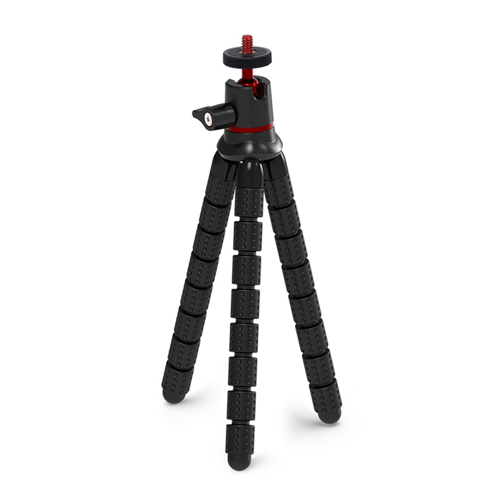Suport Techsuit Octopus Tripod (JX-004), for Phone and GoPro Action Camera, Portable, Flexible, Negru
