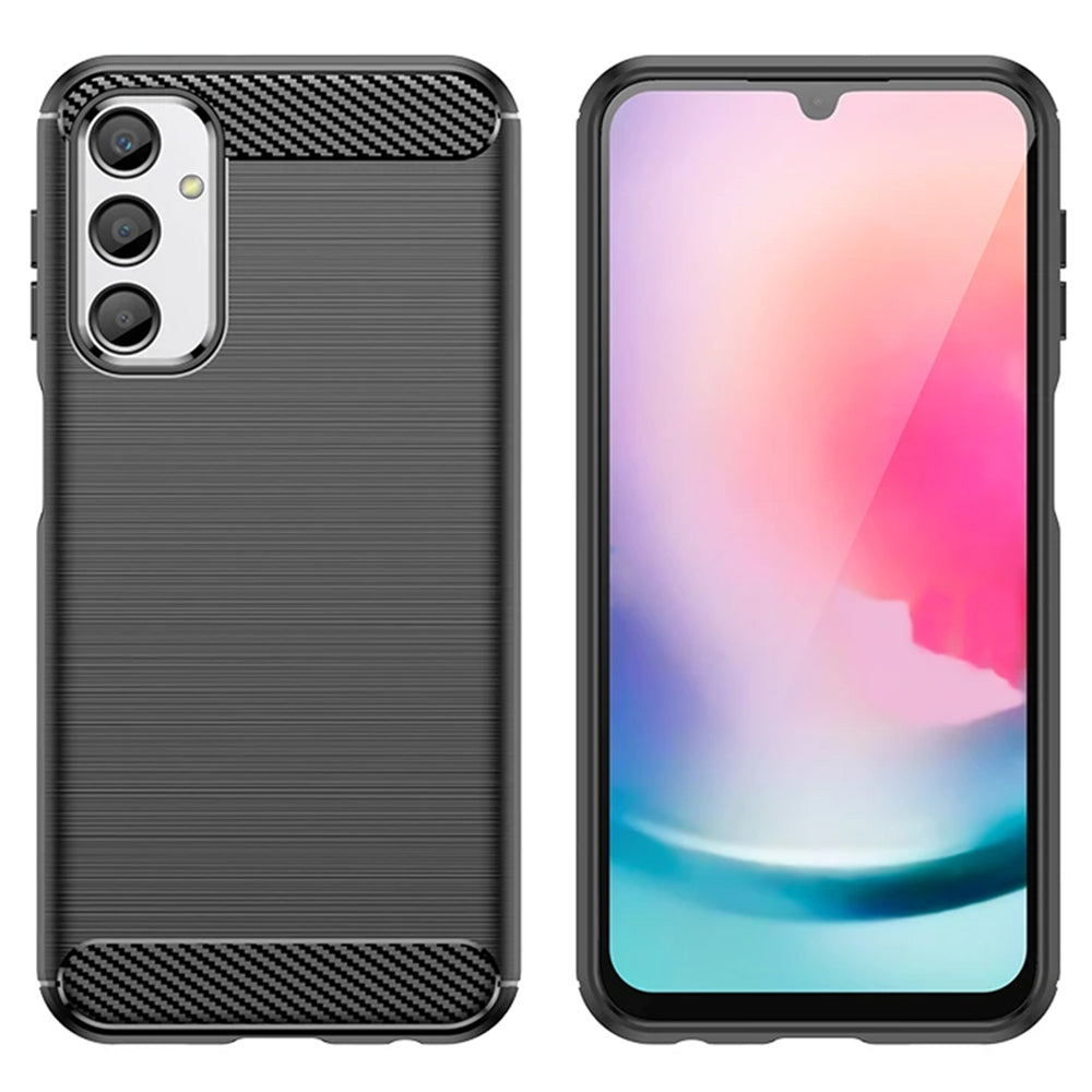 Husa de protectie Techsuit Carbon Silicone compatibil cu Samsung Galaxy A24, Negru