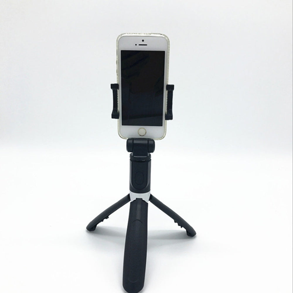 Suport Techsuit Selfie Stick (L01s), Tripod Stable Mount with Extendable Arm, Bluetooth Remote Control, 70cm, Negru