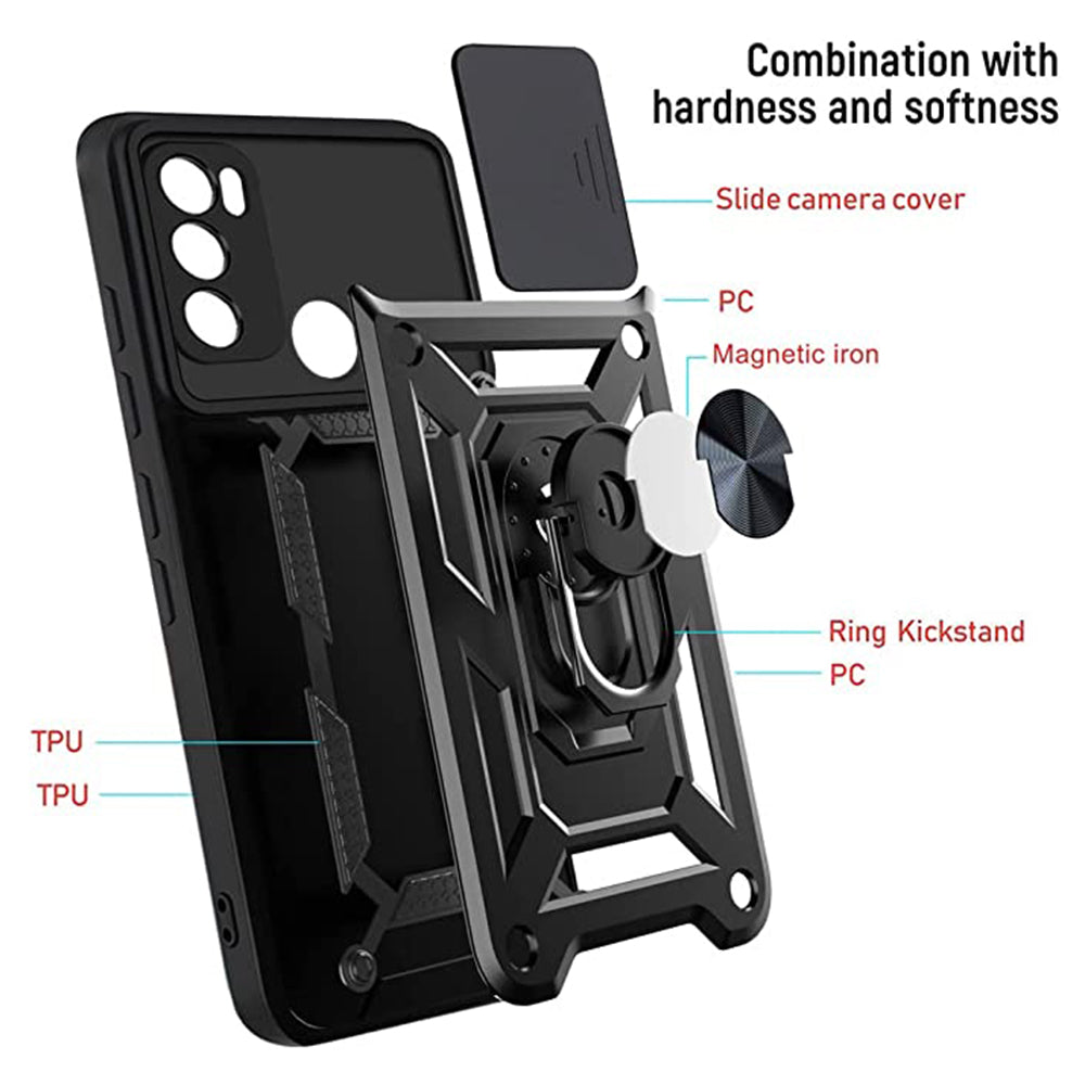 Husa de protectie Techsuit CamShield Series compatibil cu Motorola Moto E20 / E30 / E40, Negru