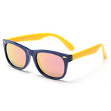 Ochelari de Soare Techsuit (D802), Policarbonat, Galben / Albastru