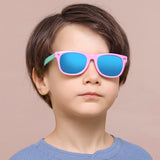 Ochelari de Soare Techsuit (D802), Policarbonat, Galben / Albastru