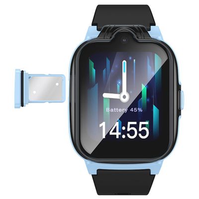 Ceas inteligent pentru copii Hoco Y104, 4G GPS, WiFi, 700mAh, 1.69” cu functie de apelare - Albastru - NotebookGsm