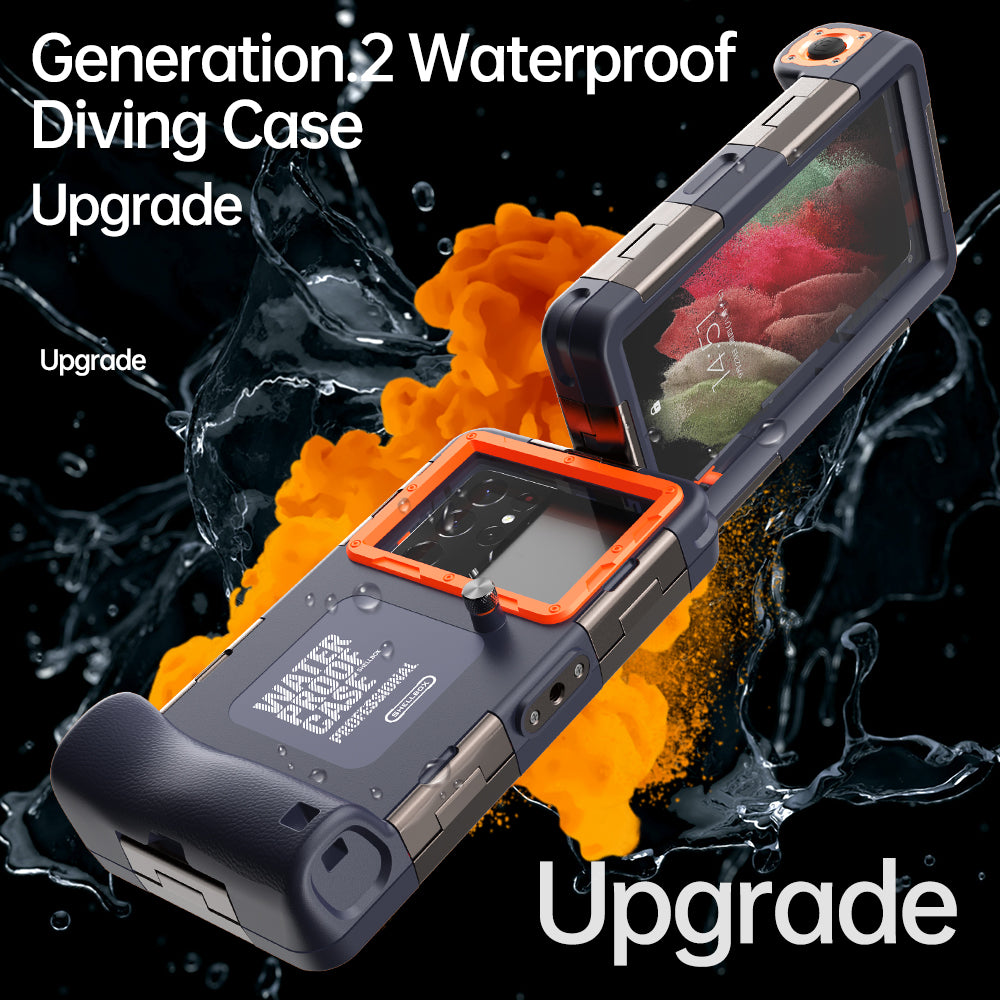 ShellBox Diving Waterproof Professional Case, for Phones with max. 6.8", IPX8, 15m Deep + 1h Underwater Time, Negru