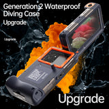ShellBox Diving Waterproof Professional Case, for Phones with max. 6.8", IPX8, 15m Deep + 1h Underwater Time, Negru