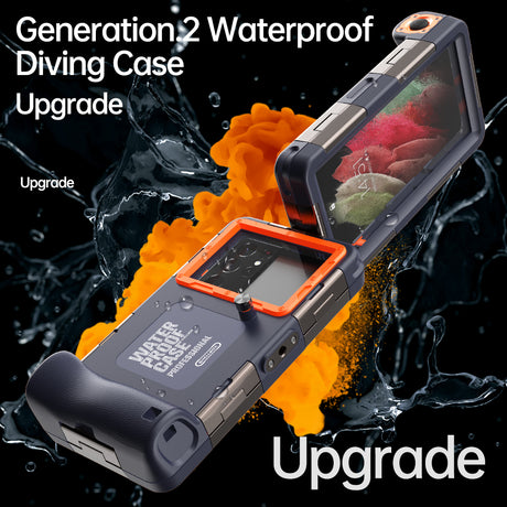 ShellBox Diving Waterproof Professional Case, for Phones with max. 6.8", IPX8, 15m Deep + 1h Underwater Time, Negru