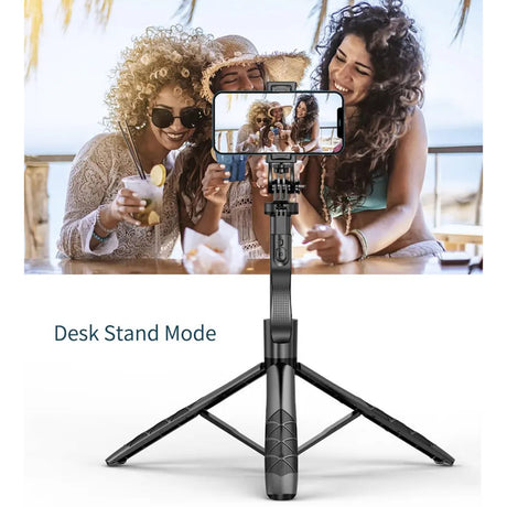 Suport Techsuit Selfie Stick (L16), Stable Tripod Mount, 1/4 Screw Interface, Wireless Remote, Balance Steady Shot, 157cm, Negru