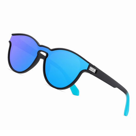 Techsuit Sunglasses Polarised TR90 (TR7545), UV Protection, Bright Black / Gri