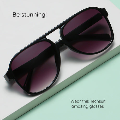 Ochelari de Soare Techsuit (98061), Negru / Light Tea