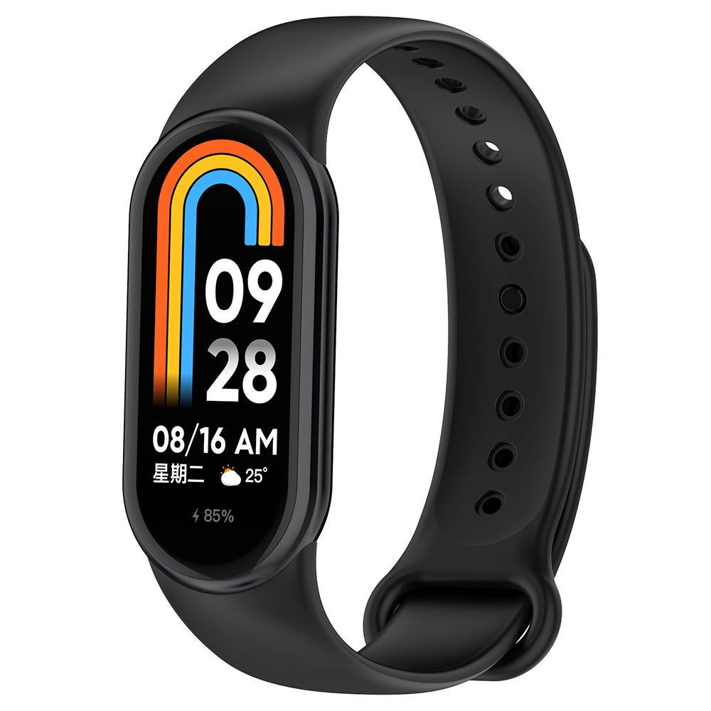 Curea smartwatch Techsuit Watchband (W014) compatibil cu Xiaomi Mi Band 8 / 8 NFC / 9 / 9 NFC / 10, Negru