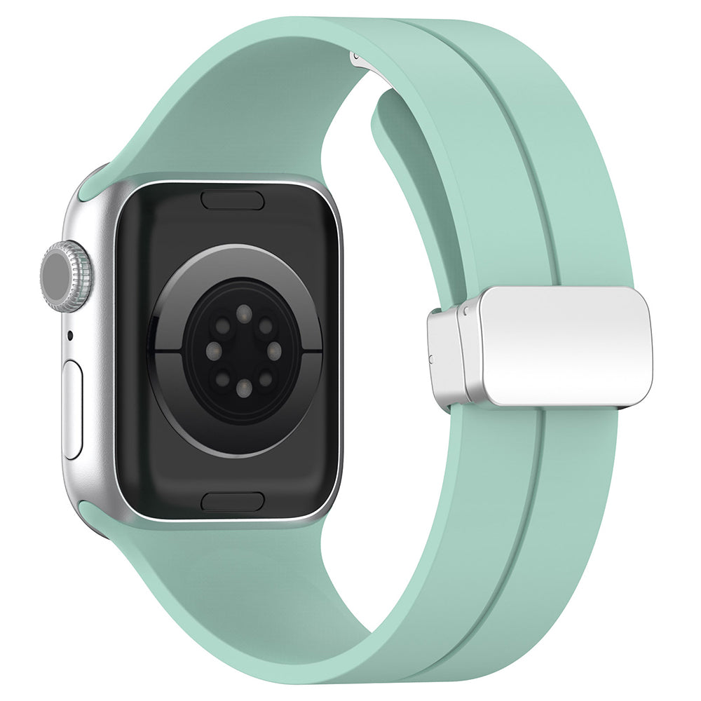 Curea smartwatch Techsuit Watchband (W011) compatibil cu Apple Watch 1/2/3/4/5/6/7/8/9/10/11/SE/SE 2/SE 3/Ultra/2/3 (42/44/45/46/49mm), Teal Green