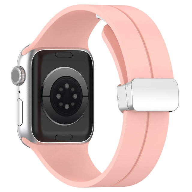 Curea smartwatch Techsuit Watchband (W011) compatibil cu Apple Watch 1/2/3/4/5/6/7/8/9/10/11/SE/SE 2/SE 3/Ultra/2/3 (42/44/45/46/49mm), Roz