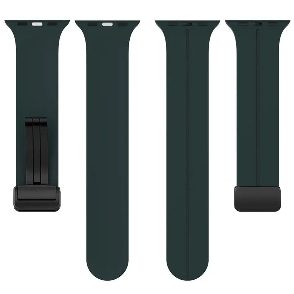 Curea smartwatch Techsuit Watchband (W011) compatibil cu Apple Watch 1/2/3/4/5/6/7/8/9/10/11/SE/SE 2/SE 3 (38/40/41/42mm), Negru