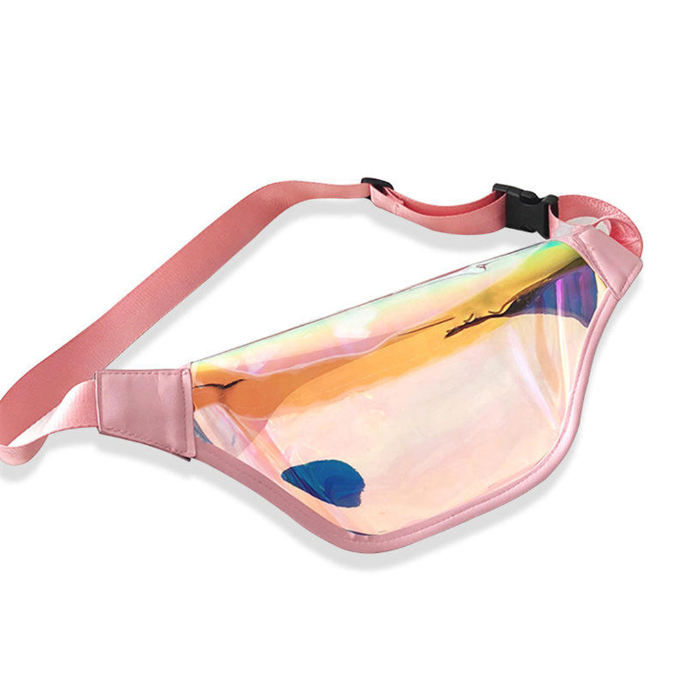 Techsuit Casual Waist Bag (CWB2), Transparent, with Belt for Recreational Activity, Fitness, Albastru