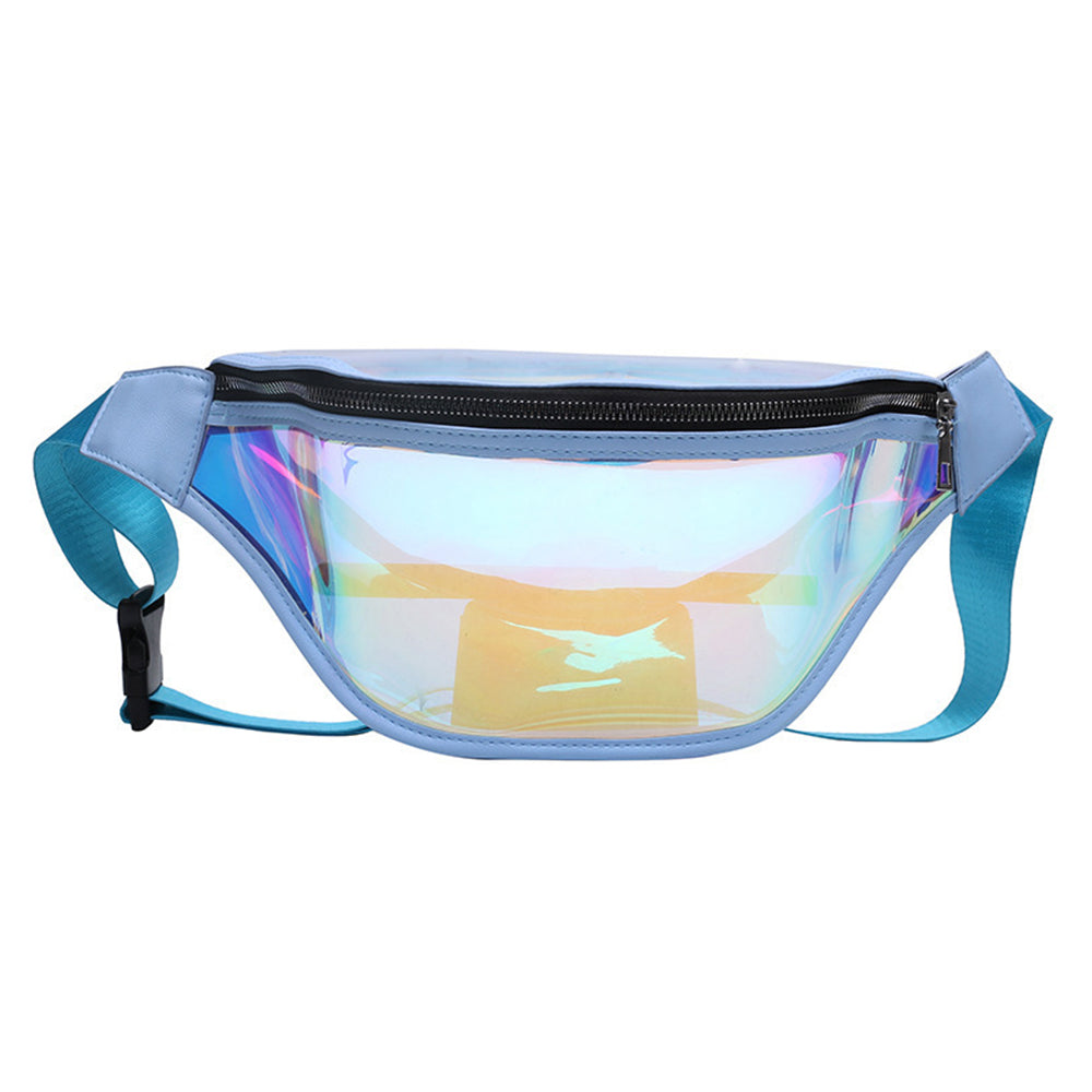 Techsuit Casual Waist Bag (CWB2), Transparent, with Belt for Recreational Activity, Fitness, Albastru