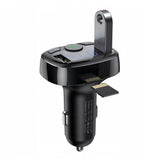 Gadget Baseus FM Modulator and Car Charger S-09A (CCMT000001), T Typed, 2xUSB-A with LED Display, Negru