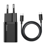 Incarcator Baseus Super Si (TZCCSUP-L01), Type-C Cable Included, USB-C, PD25W, 3A, 1m, Negru