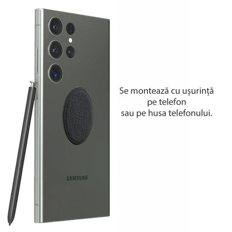 Suport Techsuit (set de 2) Metal Plate (MP02), with PU Leather Cover, Negru