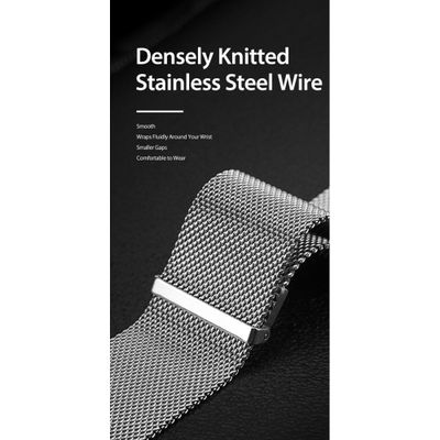 Curea din otel inoxidabil DUX DUCIS OCEAN WAVE, Apple Watch 38 / 40 / 41 / 42 mm - Black - NotebookGsm