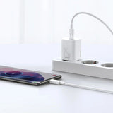 Incarcator Baseus (TZCCSUP-L02), USB-C PD25W, Cablu inclus, Alb