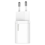 Incarcator Baseus (TZCCSUP-L02), USB-C PD25W, Cablu inclus, Alb