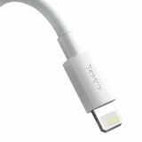 Cablu Baseus (TZCALZJ-02), USB-Lightning, 2.4A, 1.5m, Alb