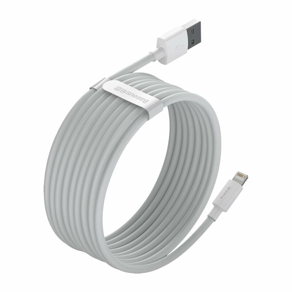 Cablu Baseus (TZCALZJ-02), USB-Lightning, 2.4A, 1.5m, Alb