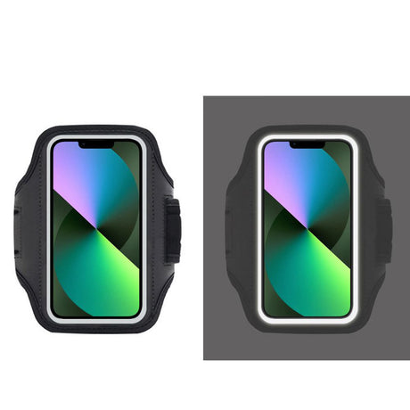 Techsuit Sports Armband (TH20), with Velcro, for Phones, max 6.8", Negru