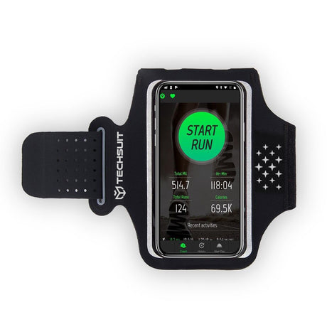 Techsuit Sports Armband (TH10), with Velcro, for Phones, max 6.5", Gri / White