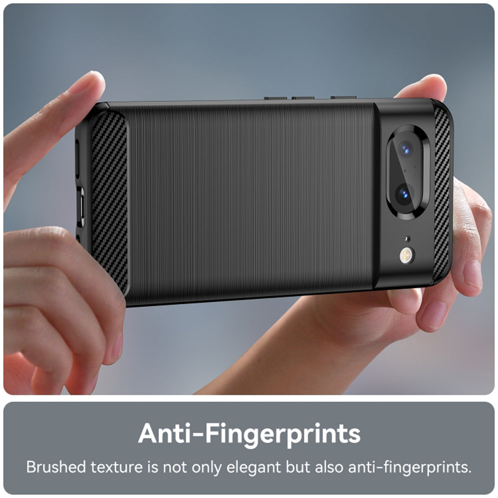 Husa de protectie Techsuit Carbon Silicone compatibil cu Google Pixel 8, Negru