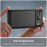 Husa de protectie Techsuit Carbon Silicone compatibil cu Google Pixel 8, Negru