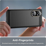 Husa de protectie Techsuit Carbon Silicone compatibil cu Oppo A98 5G, Negru