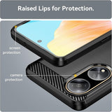 Husa de protectie Techsuit Carbon Silicone compatibil cu Oppo A98 5G, Negru