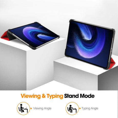 Husa de protectie tableta Techsuit FoldPro compatibil cu Xiaomi Pad 6 / Pad 6 Pro, Rosu