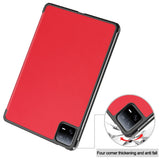 Husa de protectie tableta Techsuit FoldPro compatibil cu Xiaomi Pad 6 / Pad 6 Pro, Rosu