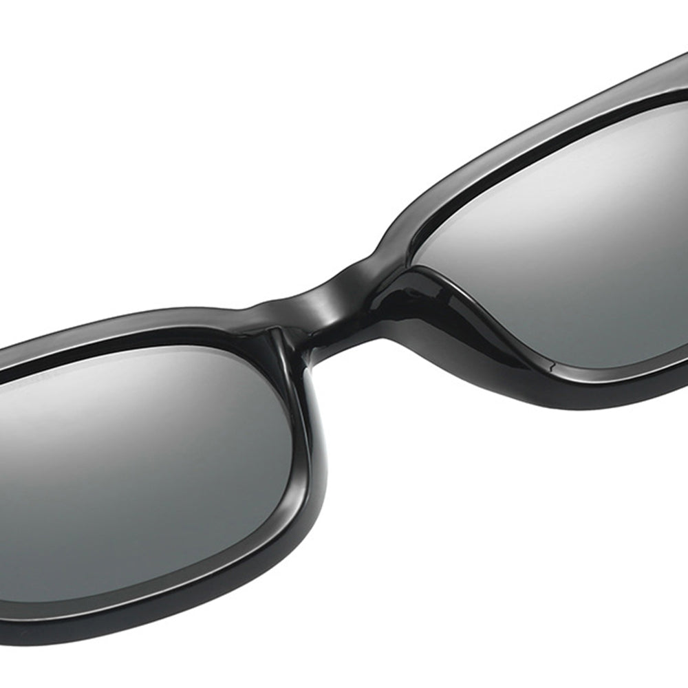 Techsuit Sunglasses Polarised (2050), for Women with UV Protection, Metal and PC, Bright Black