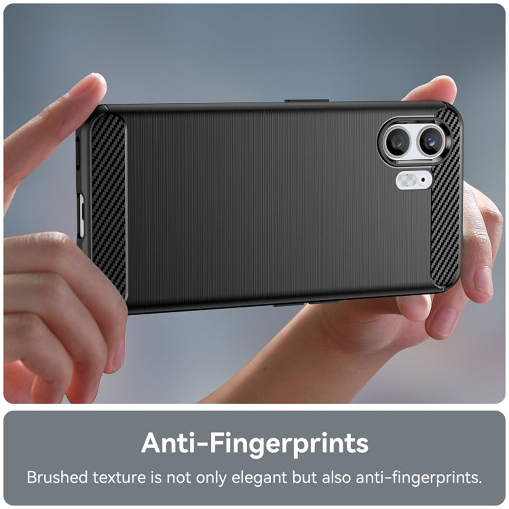 Husa de protectie Techsuit Carbon Silicone compatibil cu Nothing Phone (2), Negru